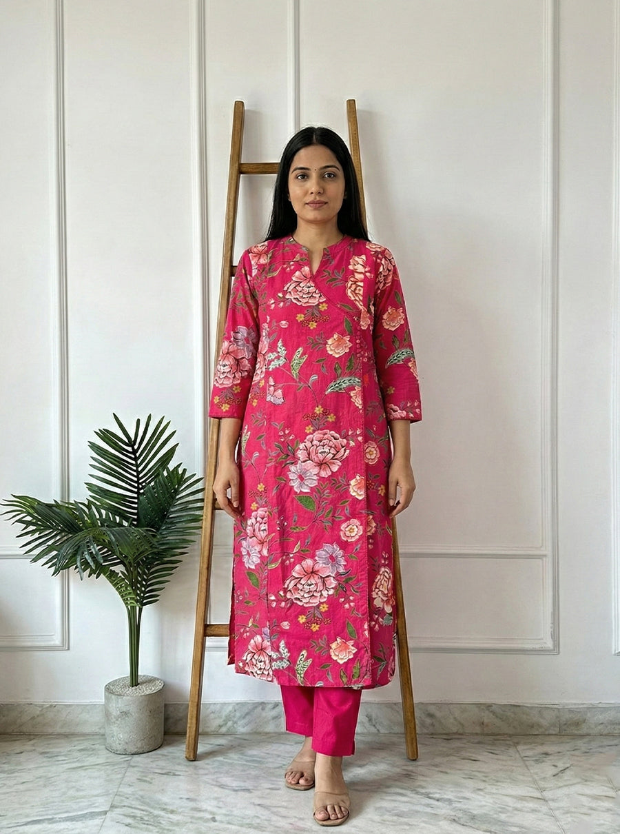 Libhachi Printed Angrakha Suit Set 11